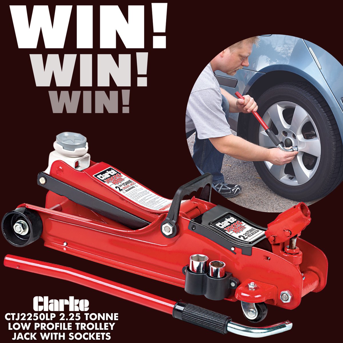 MachineMartUK's tweet image. This #FreebieFriday you have the chance to #WIN this fantastic, best-selling Clarke Trolley Jack with sockets!

To enter, simply make sure you&apos;re following us and then retweet this post. It&apos;s that easy! 

#Competition ends on Monday 6th March 2023 at 5:30pm. T&apos;s &amp;amp; C&apos;s apply.