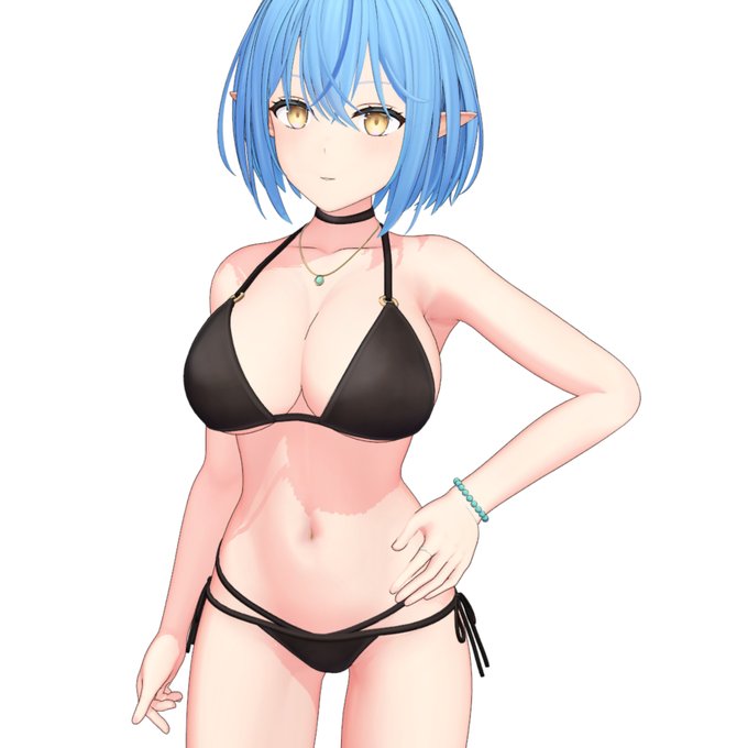 今回ラ○ィちゃんの部屋着衣装を作ろうと思っています～🤗
ただ上着無しで髪型を3種類作る予定です
ショートもおさげもぼさロングどれも欲しい🥰
ビキニをとりあえず移植しておきました😋 