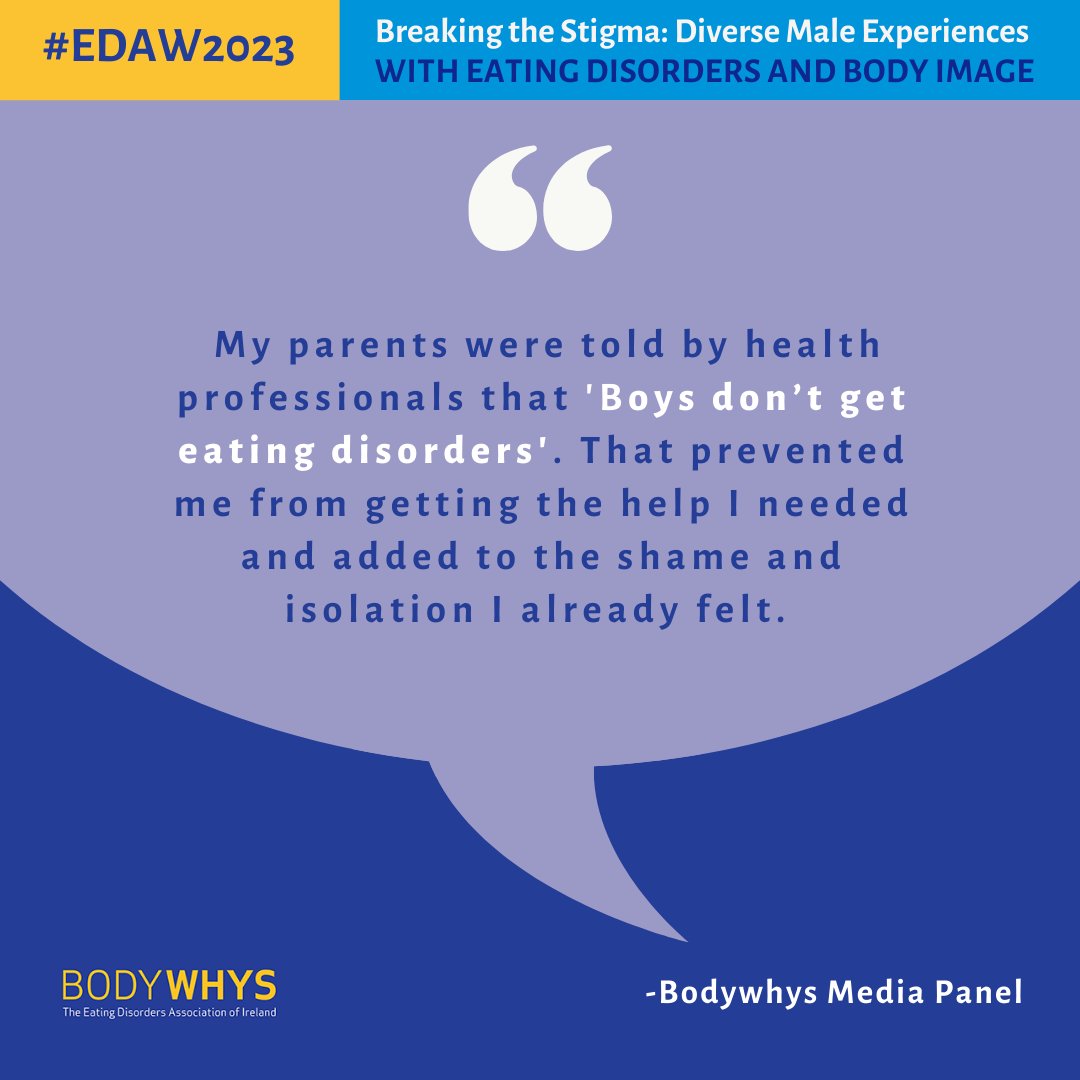 bodywhys's tweet image. &apos;We need more men speaking up, we need more stories people might be able to relate to so they can see hope’ 

👏 Huge thank you to Chris Duff and everyone who shared their personal experiences this week. We are very grateful for your support.

#EDAW2023