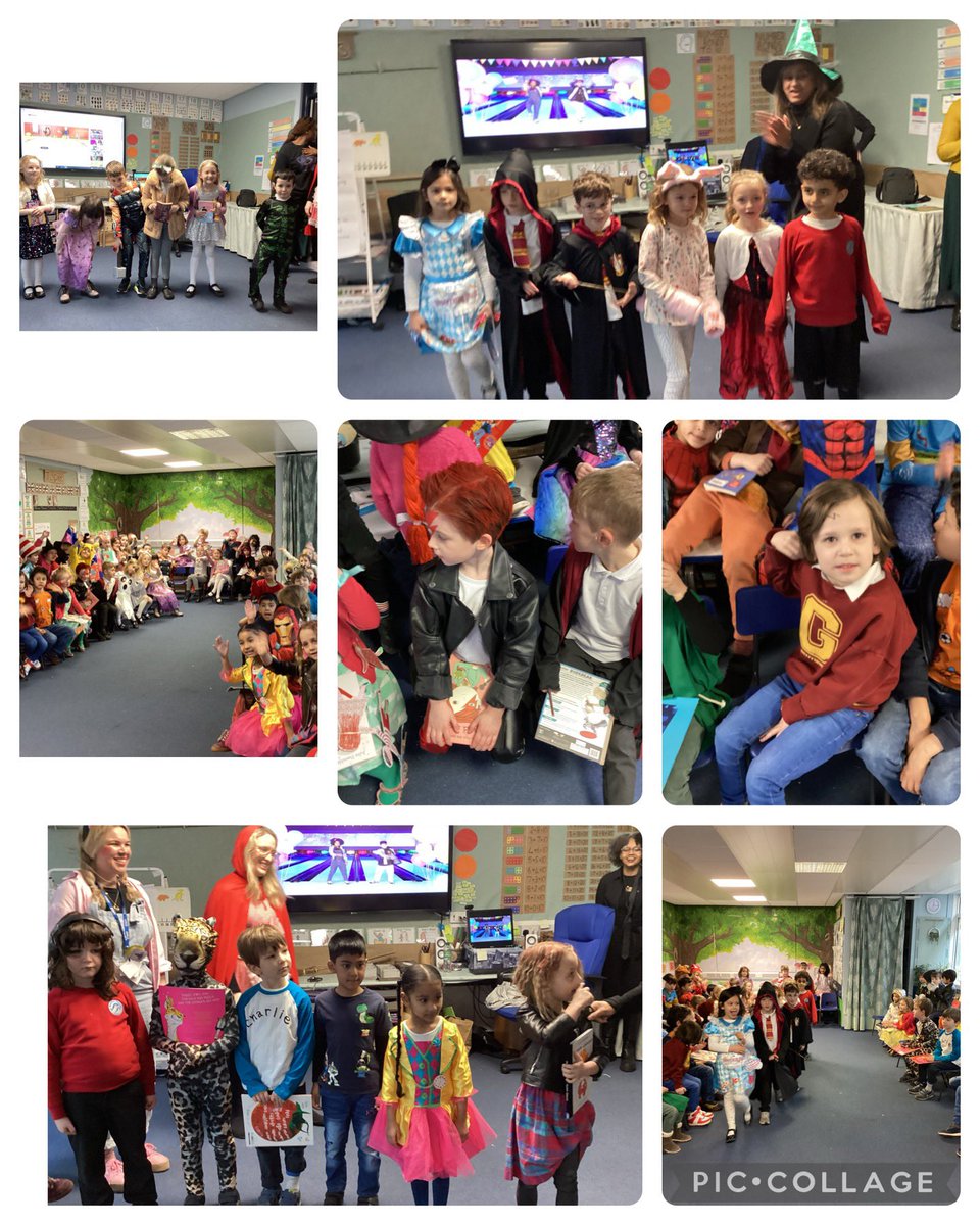MissGarvey's tweet photo. World Book Day! We had an exciting day which included a catwalk, sharing stories, a yr 4 teacher reading to us and a special illustrator @BrookburnP 📚 https://t.co/fu1Fh4BB5I
