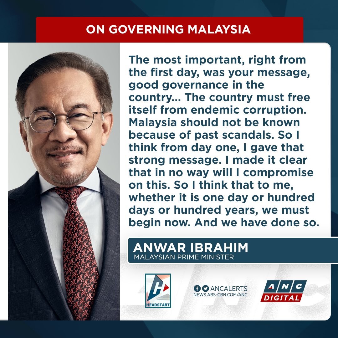 'We must begin now, and we have done so.' Malaysian Leader Anwar Ibrahim shares his vision for Malaysia, including good governance and ridding the country of corruption.
#ANCSoundbytes 

WATCH: youtu.be/cO2b0C-PRDw