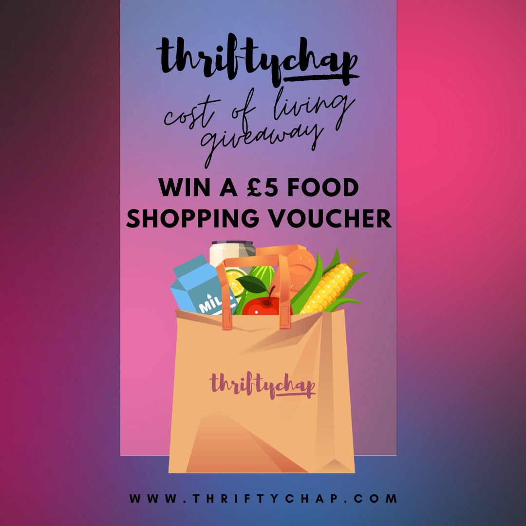 WIN A SUPERMARKET GIFT CARD 🛒

I want to help someone with food shopping during the #CostOfLivingCrisis, with a £5 gift card.

FOLLOW & RT to enter. Comment with the 3rd idea from this money saving article: thriftychap.com/how-to-get-dou…

T&Cs below. #Competition #FreebieFriday #Prize