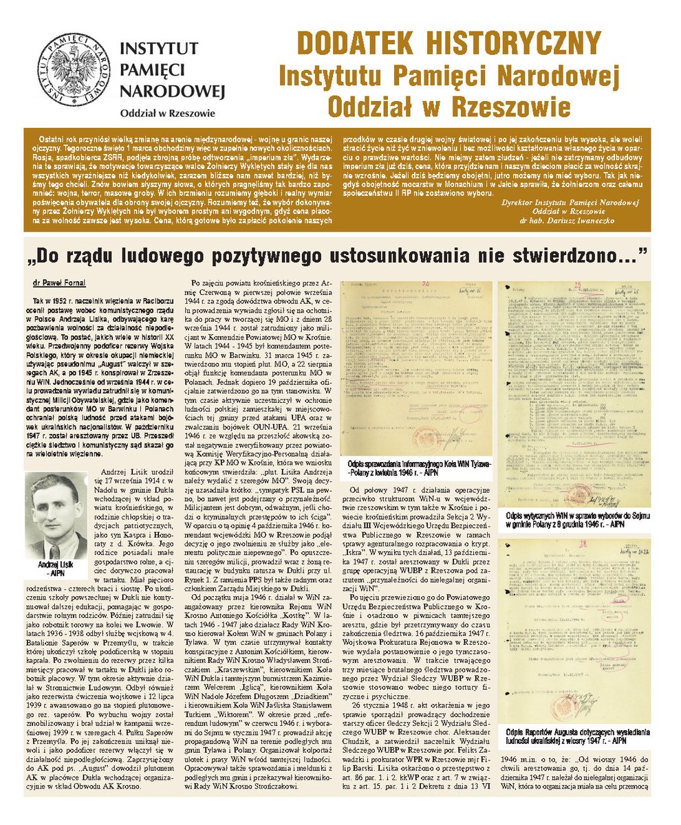 ipnrzeszow's tweet photo. Zachęcam do lektury specjalnego dodatku prasowego 
 przygotowanego przez #IPNRzeszów
z okazji Narodowego Dnia Pamięci Żołnierzy Wyklętych, który ukazał się w #SuperNowości i #Nowiny ➡️ttps://linkd.pl/2zupm https://t.co/8sNwke1Rk5