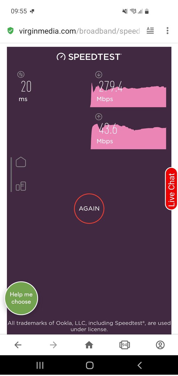 Pinky2k14's tweet photo. Honestly @virginmedia how long am I expected to wait to get my 1 gig speed I pay for. 🤷‍♂️ this is less than I was getting on the 350 speed https://t.co/dHMgStUVnX