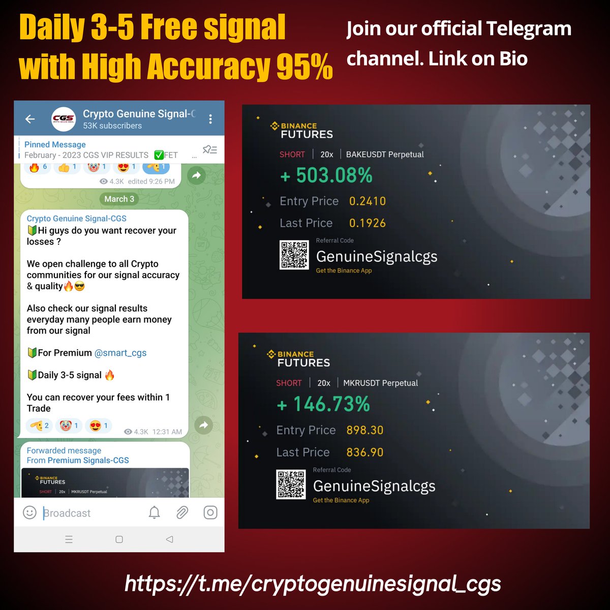 GenuineSignal's tweet photo. 🔰Hi guys do you want recover your losses ?
We open challenge to all Crypto communities for our signal accuracy &amp; quality
Join Telegram: https://t.co/lOlRKu11AD
#cryptotrading #Signals #cryptocurrency #crypto #tradingstrategy #daytrader #daytrading #daytrading #bitcoinsignal https://t.co/48rSUTX1yK