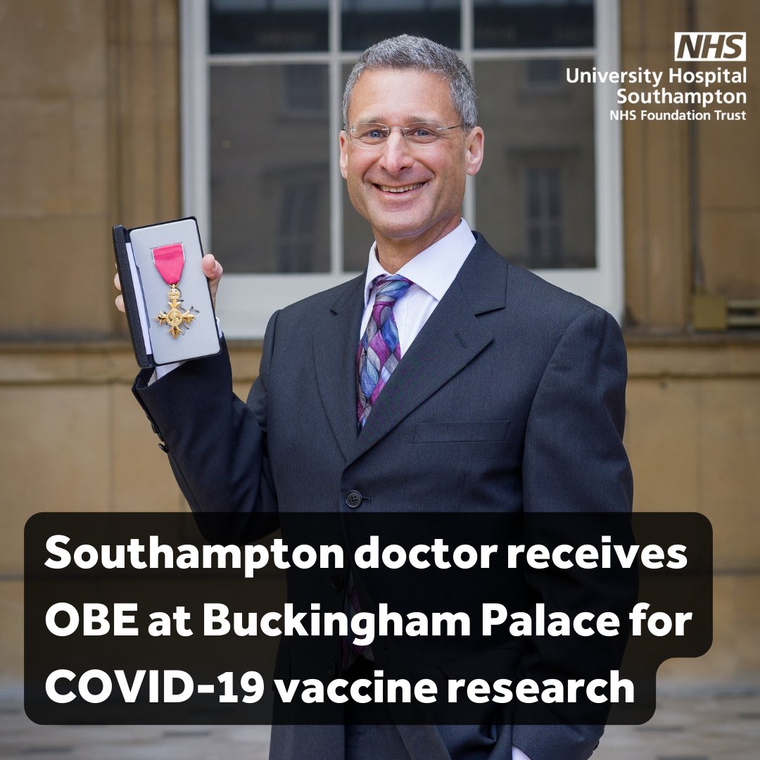 UHSFT's tweet photo. Professor @SaulFaust, consultant paediatrician at UHS and director of the NIHR Southampton Clinical Research Facility, has received an OBE from the Prince of Wales.

Full story: https://t.co/Dwmo4mL79P

@southamptonCRF https://t.co/tVq4blqJZG