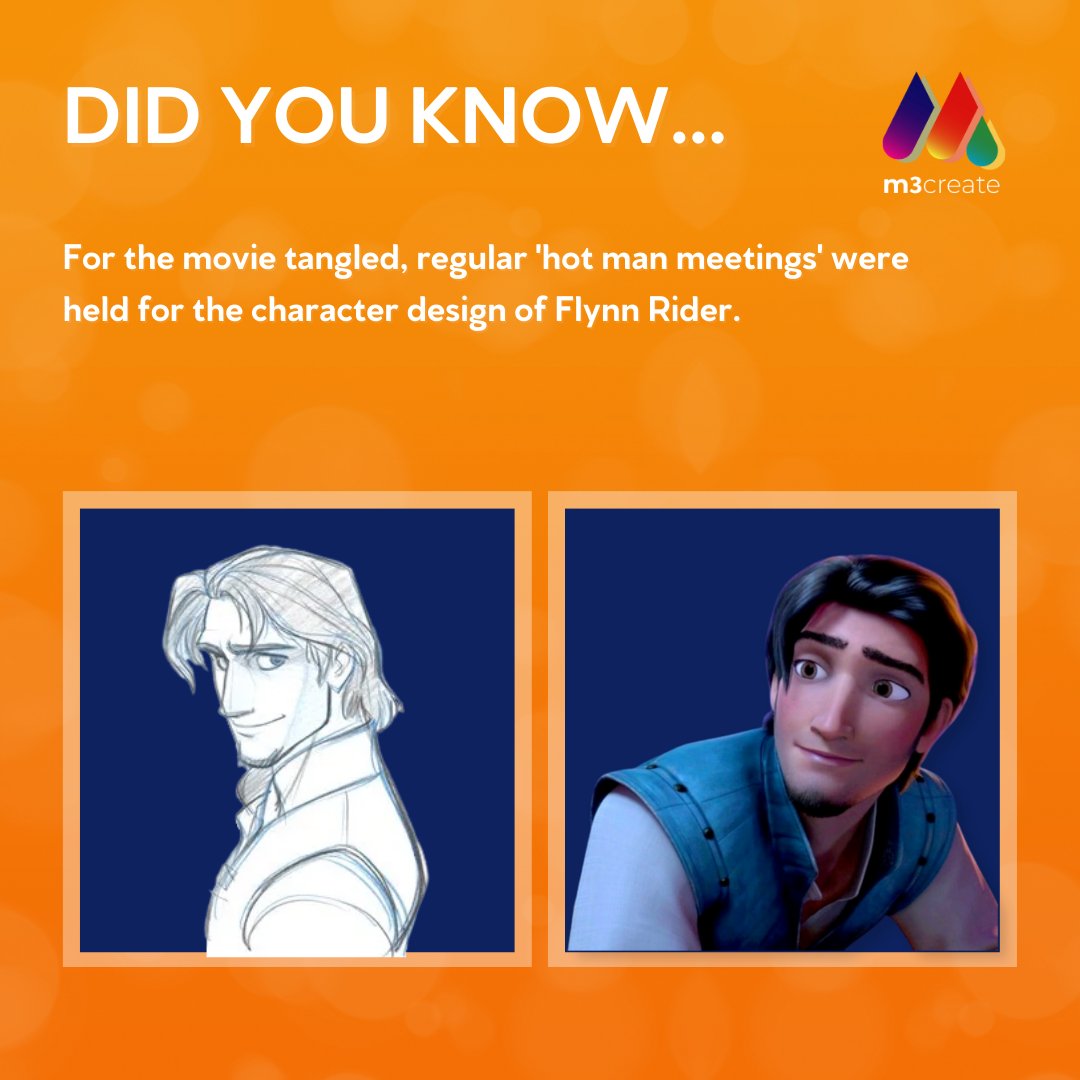 M3Ltd's tweet photo. The meetings consisted of all the female workers in the studio to give their input on what makes a man handsome! 😆
#funfact #funfactfriday #design #characterdesign #flynnrider #tangled #disney #rapunzel #pixar #print #m3create https://t.co/LUrUhH6G0z