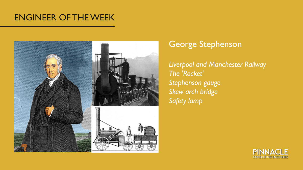 Pinnacle_Advice's tweet image. George Stephenson, born in 1781,  was regarded as the ‘Father of Railways’, pioneering railway engineering and inventing the &apos;Rocket&apos;, the most famous early railway locomotive. #CivilEngineering #StructuralEngineering #EngineerOfTheWeek #Engineering #Inspiration