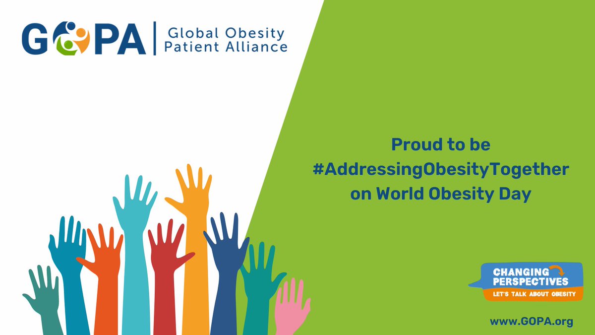 #AddressingObesityTogether means changing the narrative around obesity and ensuring all voices are heard. Join the conversation on #WorldObesityDay

#ChangingPerspectives #WOD2023