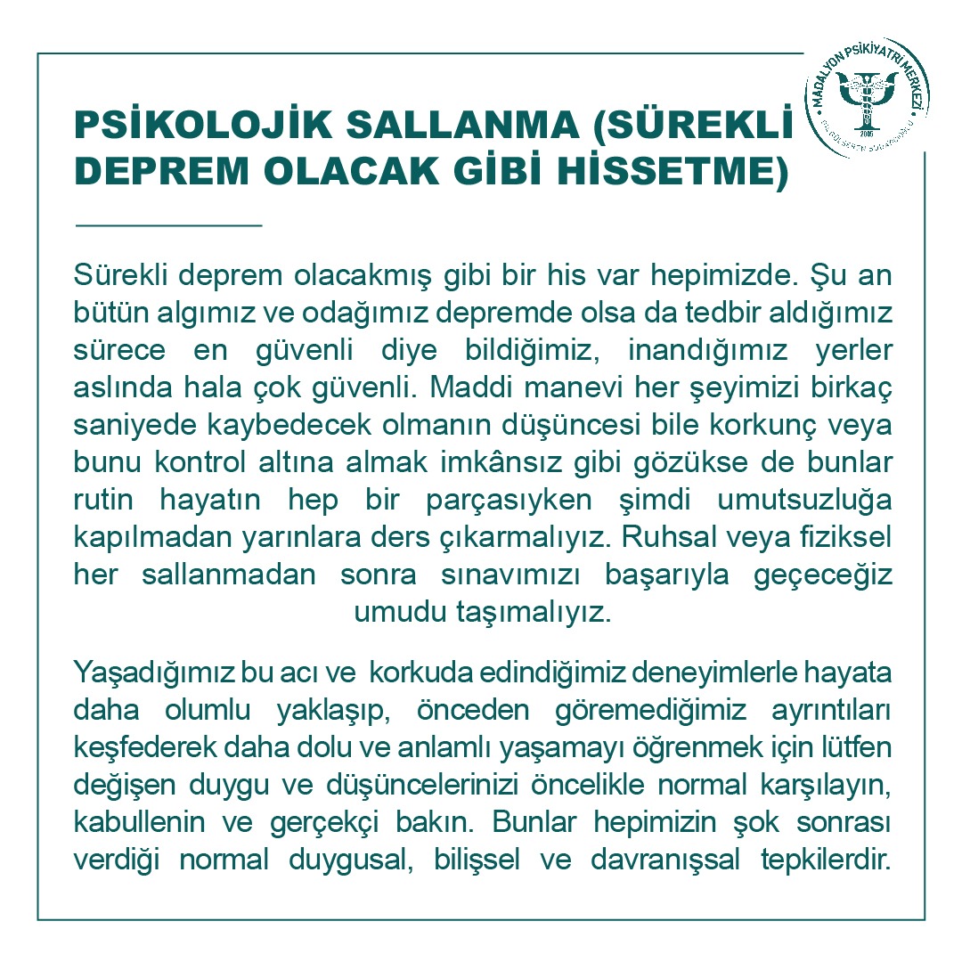 📍 Psikolojik ilk yardım paketi ile ilgili detaylı bilgi için 466 66 16 numaralı hattı arayabilirsiniz.

#deprem #depremyardım #depremyardımı #psikolojikdestek #kurumsalpsikolojikdestek