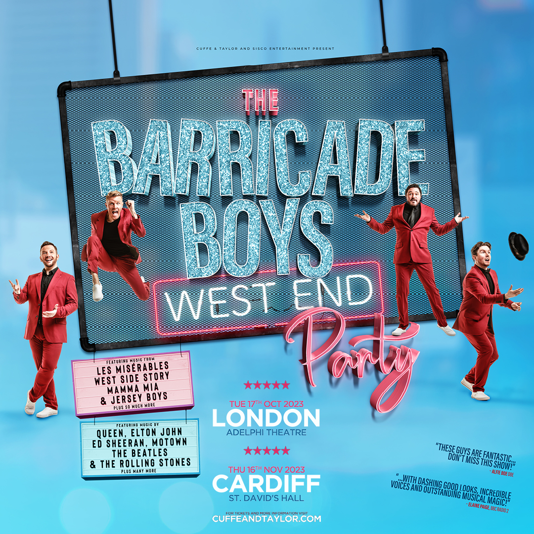 ON SALE: Acclaimed West End vocal group <a href="/BarricadeBoys/">The Barricade Boys</a> are heading for London’s Adelphi Theatre and Cardiff’s <a href="/stdavidshall/">St David's Hall</a> this year 🎤
 
Book tickets 👉 livenation.uk/EYEo50N1LtA
