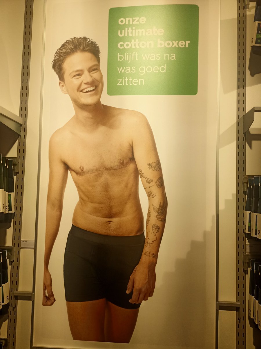 GayGenderPirate's tweet photo. Dutch high street chain @HEMA normalising breast amputation in a bid to sell underwear to men (hips don't lie though), while using a man to sell underwear to women... #EchtHema #doubledutch @SexMattersOrg @Glinner @ripx4nutmeg @reduxx https://t.co/uNOQeD2Et4