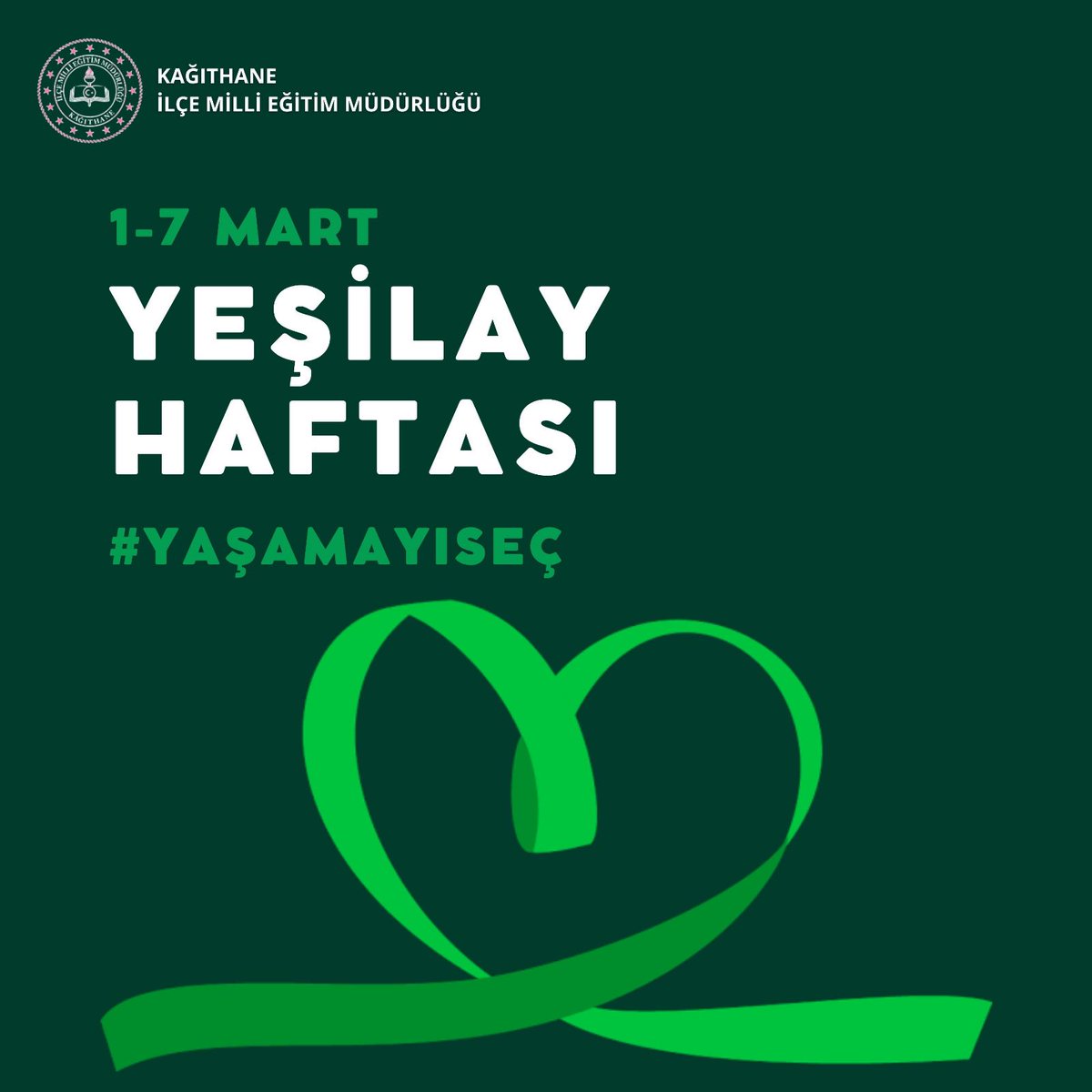 Bilinçli ve sağlıklı nesiller oluşturma yolunda bağımlılıkla mücadele çalışmasını hassasiyetle sürdüren Yeşilay'ın ve gönüllülerinin 1-7 Mart Yeşilay Haftası'nı kutluyoruz💚
<a href="/tcmeb/">Millî Eğitim Bakanlığı</a> <a href="/istanbulilmem/">İstanbul İl Millî Eğitim Müdürlüğü</a> <a href="/lvntkilic/">levent kılıç</a> <a href="/TC_Kagithane/">Kağıthane Kaymakamlığı</a> <a href="/KagithaneBelTR/">Kağıthane Belediyesi</a> <a href="/zekeriyaz/">Zekeriya Postacı</a>
