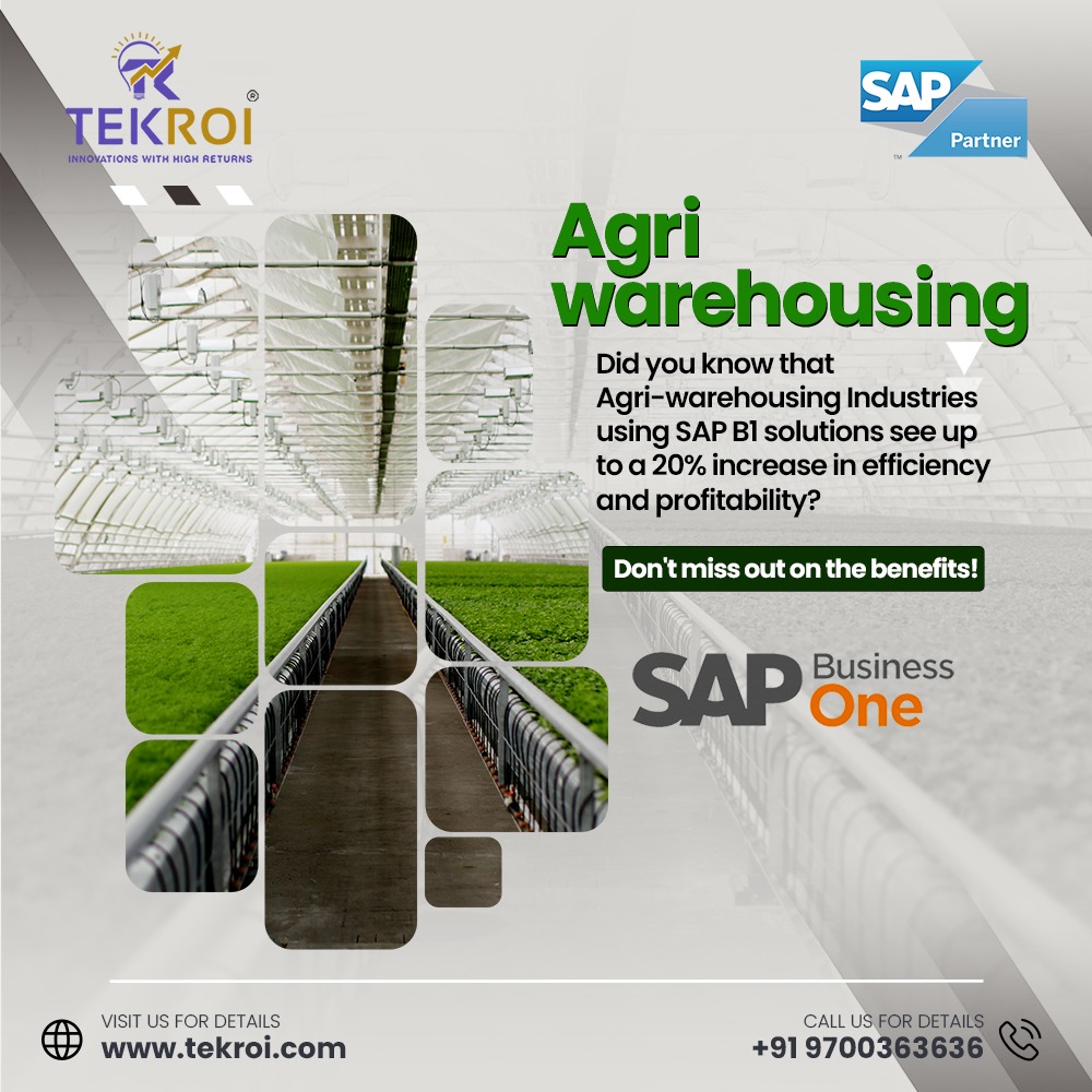 TEKROI_SAP's tweet photo. Maximize Your Agri-Warehousing Operations with SAP Business One Solutions - Contact TEKROI Today!

#TEKROI #SAP #erp #SAPBusinessOnepartner #SAPsolutions #SAPPartner #Softwarecompany   #business #digital #trending #viral #digital #agriwarehousing #sapbusinessoneforagriwarehousing https://t.co/PBLRMR265w