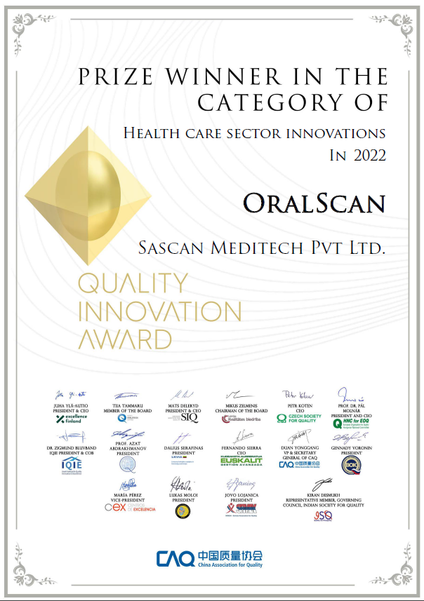 We are honored to receive the Quality Innovation Award in the Health care section innovations category in 2022 by the International Society for Quality. The traditional Award Ceremony was hosted by Kazak Organization for Quality &amp; Innovation Management from 23rd Feb to 24th Feb.