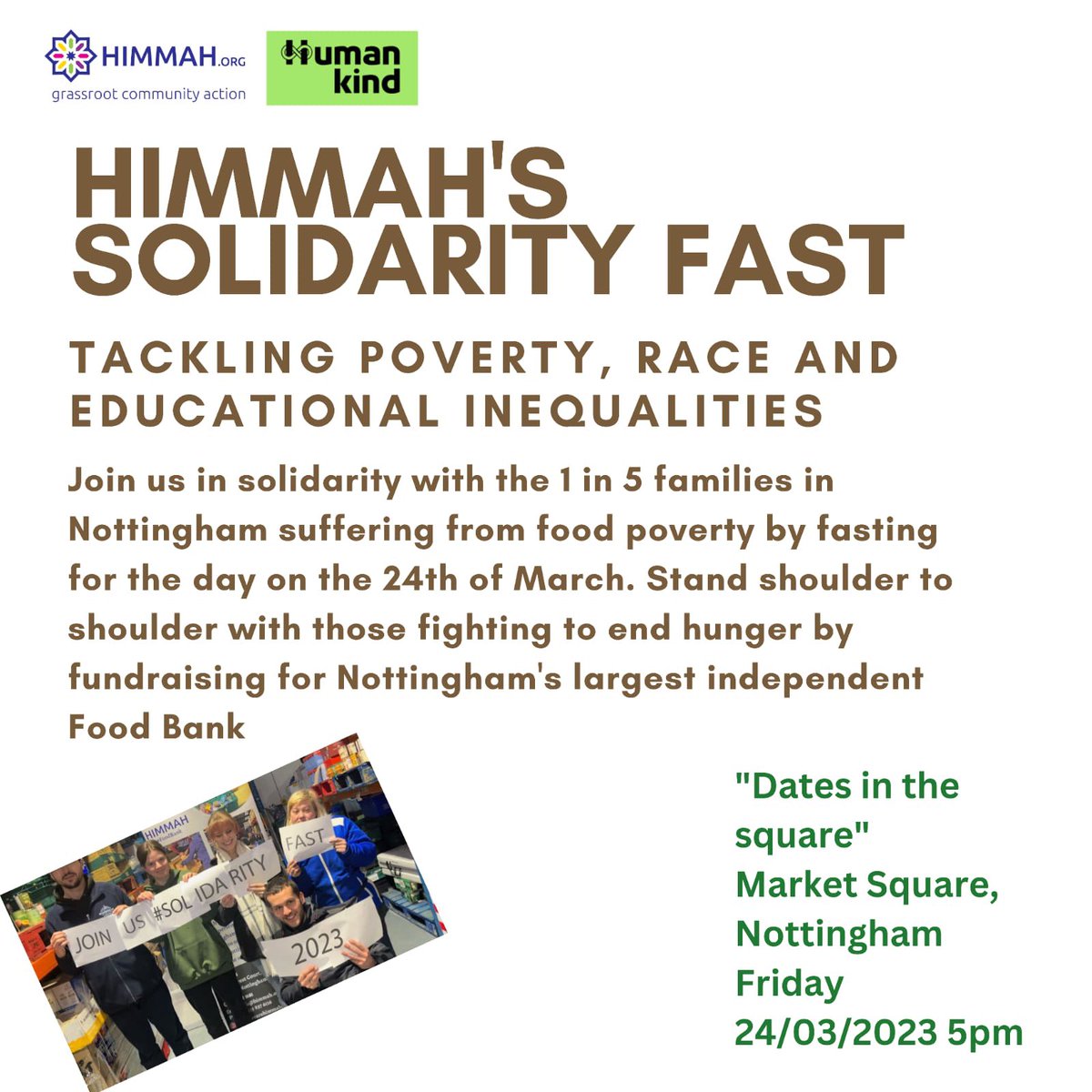 HumankindPrjct's tweet photo. Join us in a solidarity fast to tackle poverty,race and educational inequalities @officialkarimia @wearehimmah https://t.co/ygnrlnSv2j