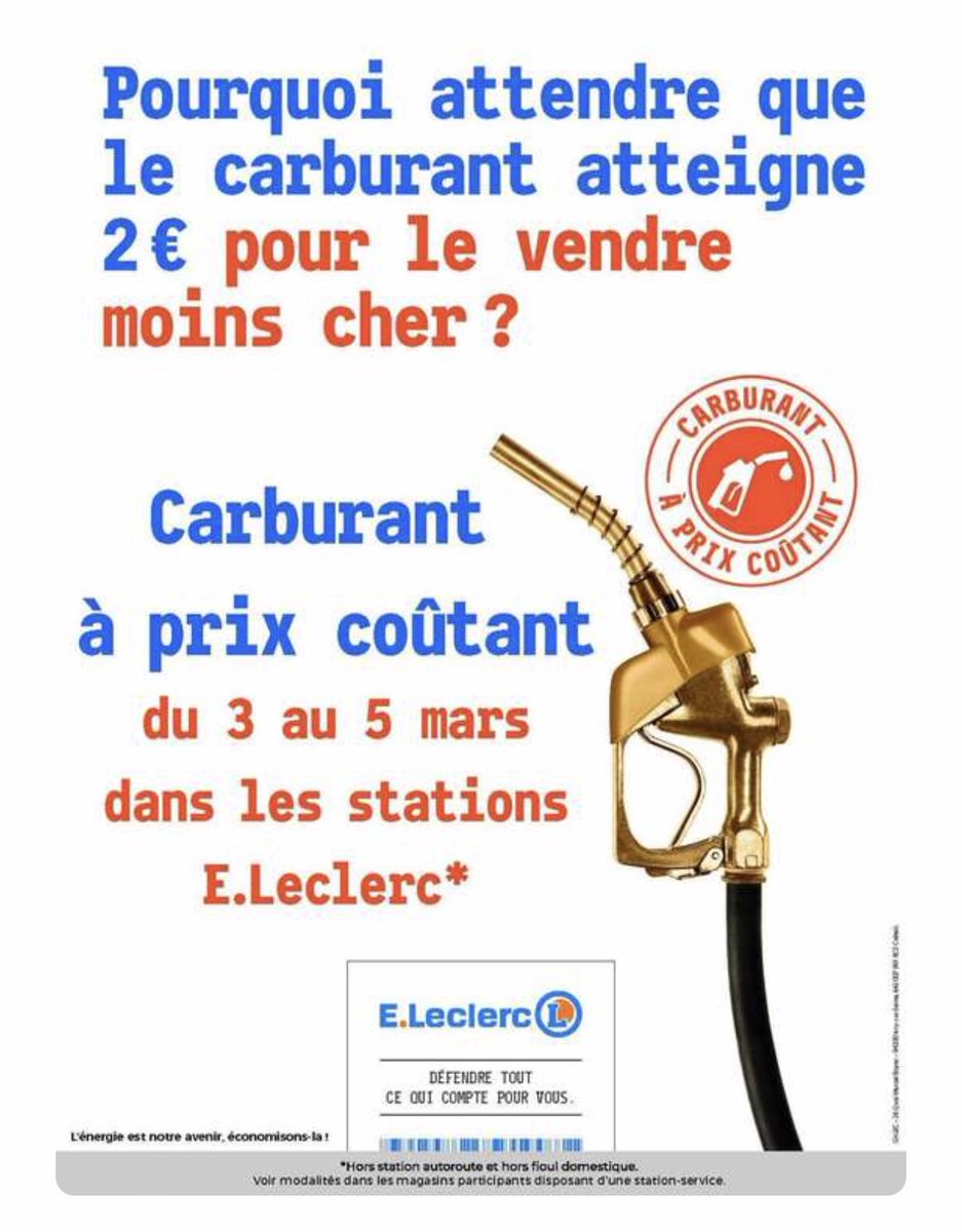 Prix Fuel Domestique Leclerc Les Herbiers