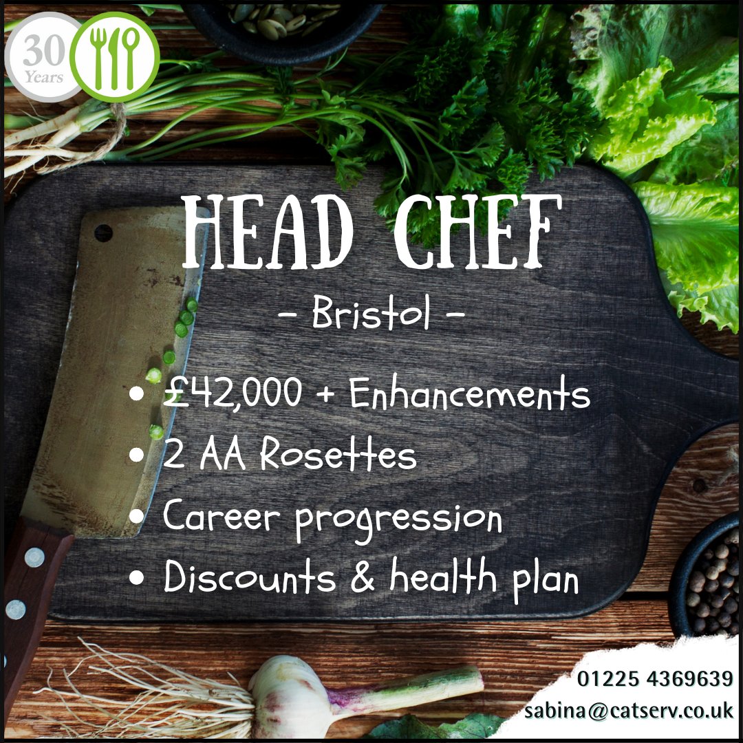 CatServInt's tweet image. Head Chef apply here: tinyurl.com/2s3k5f8z
Brilliant salary and enhancements
Generous employee discounts and health plan 
#chef #chefjobs #chefwork #cheflife #hospitalityjobs #recruitment #hiring #rosette #accolades #kitchen #freshfood #headchef