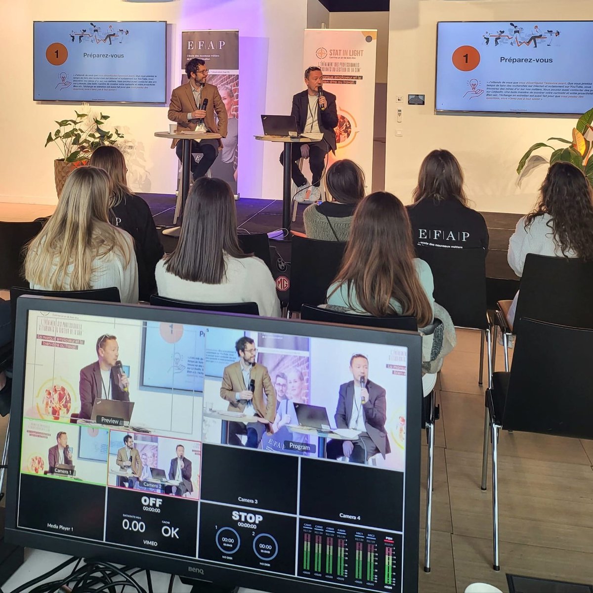 En tant que partenaire de l'événement, nous accueillons dans nos locaux les étudiants de l'<a href="/EFAP_/">EFAP</a> Lyon pour une matinée d'ateliers/débats sous le signe du bien-être au travail : "stat in light". 
🎤 Les thèmes abordés : #QuietQuitting, relation de confiance en entreprise...
#QVT