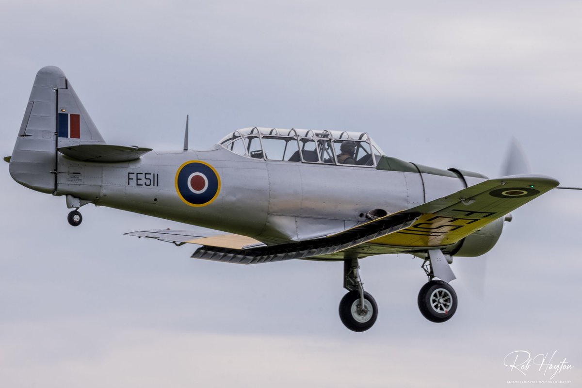 ShutterbugWGC's tweet photo. “Harvard/T6 Week”

Noorduyn Harvard AT-16 Mk. II FE511 with her owner James Brown on approach for landing after his display at Duxford’s Commemorating D-Day Flying Day in June 2021…⁦@HurricaneR4118⁩ #Noorduyn #Harvard #AdvancedTrainer #ConversionTrainer #AT6 #Texan https://t.co/lhVovz1kMj