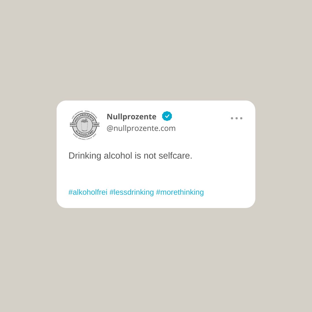 Nullprozente's tweet photo. °Selbstfürsorge bedeutet, für sich selbst zu sorgen und das langfristige Wohlbefinden zu fördern.°

#alkoholfrei #nüchtern #nullprozent #alkoholfreileben #mindfuldrinking #soberlife #quoteoftheday #selfcare #morethinking #lessdrinking 
#healthylifestyle #noalcohol https://t.co/gvhqFTWIUA