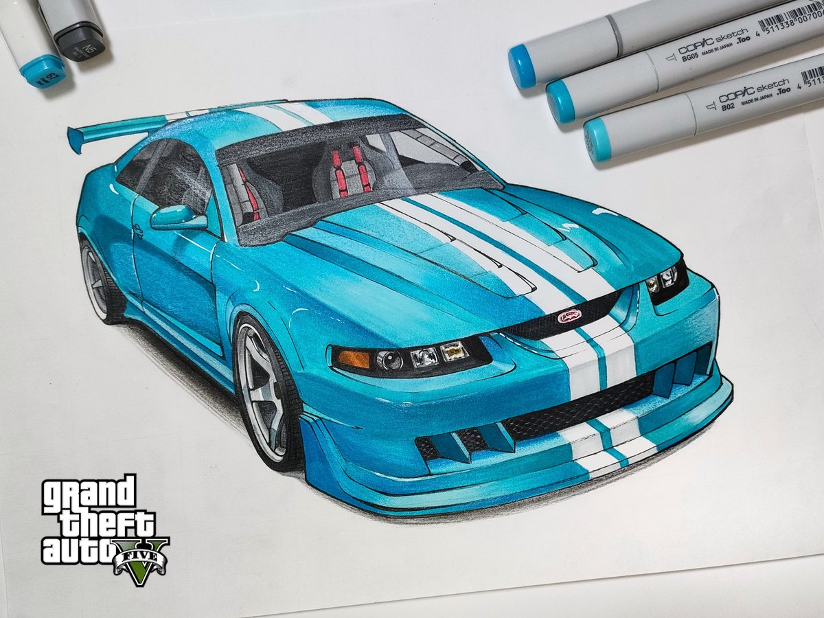 【GTA5カーイラスト】
ドミネーターASPを描かせて頂きました。 #GTA5