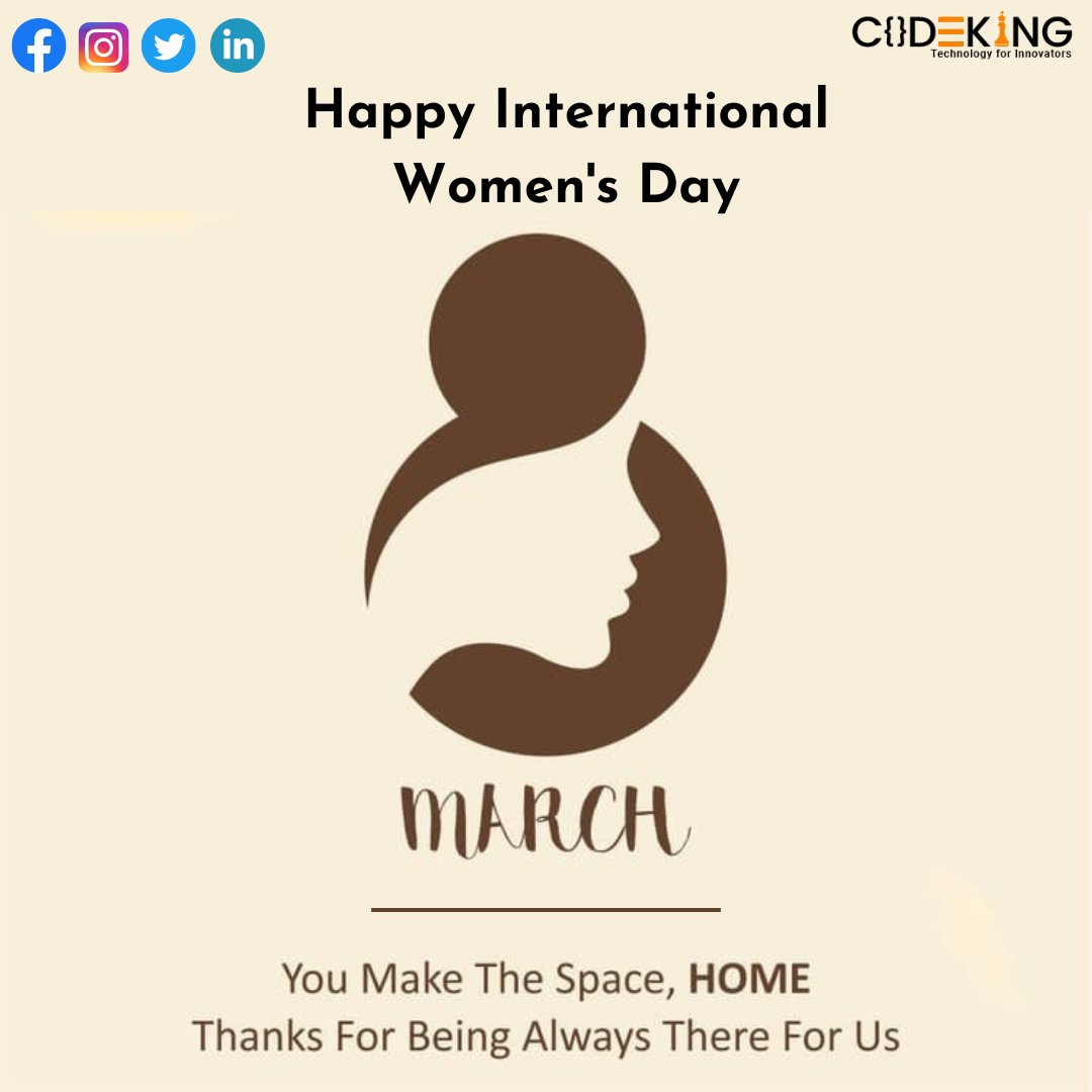 Women are the epitome of courage, hope, & life. Let us take a pledge this Women's Day that we will make the world a much better place for them👍

#womensday2023 #womensdaycelebration #womensupportingwomen #InternationalWomensDay #womenempoweringwomen #empowermentofwomen #codeking