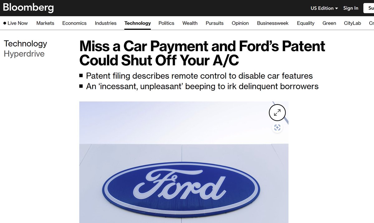 TechRoundabt's tweet image. Missed an EMI of your car, your manufacturer could shut down your AC 🤯🤯that is taking it a bit too far