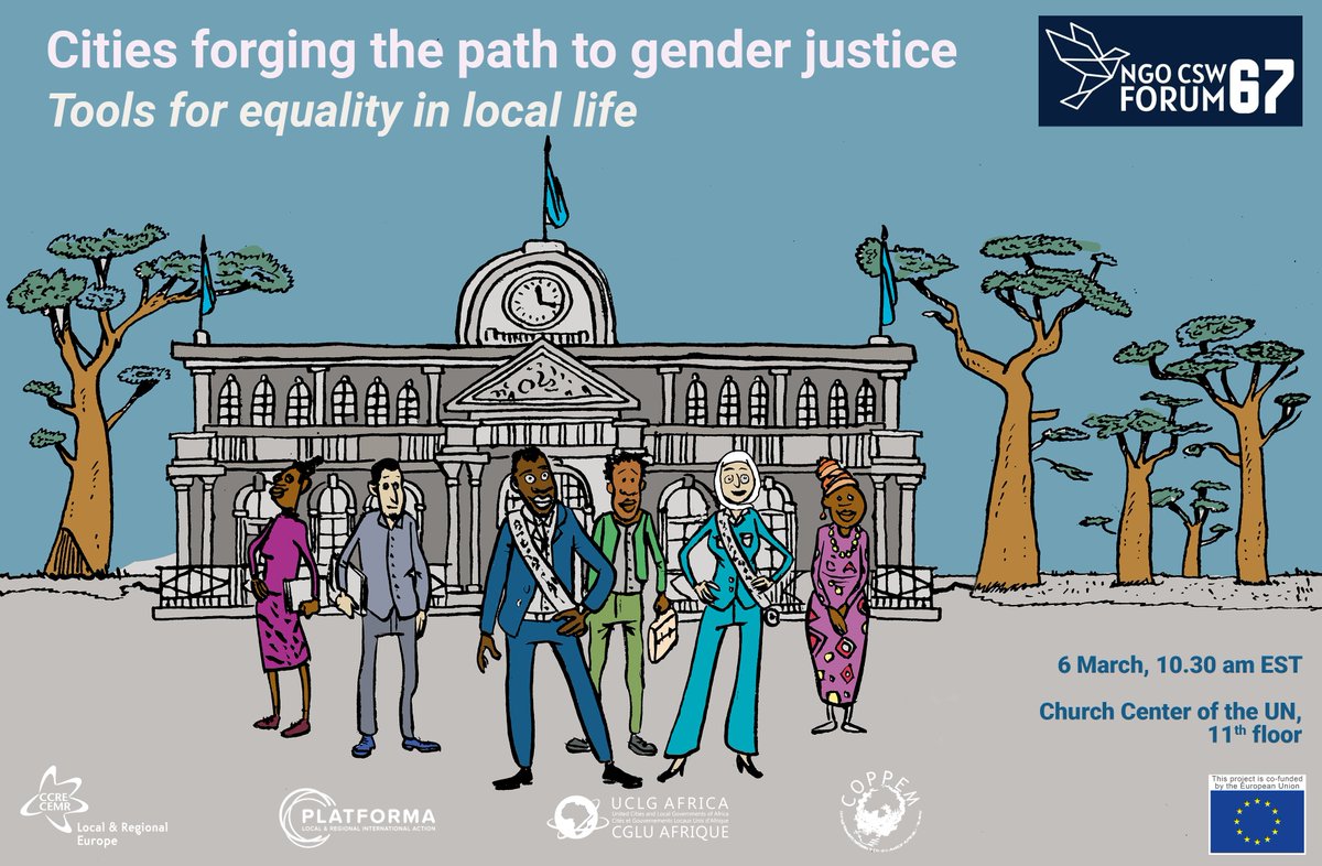 Platforma4Dev's tweet photo. ‼️Don't miss next Monday!

Follow our #CSW67 session "Cities forging the path to #genderjustice" online

With @CCRECEMR @UCLGAfrica @COPPEMorg  

10:30am EST / 16:30 CET

Register now 👇https://t.co/maVvt4FHmp

#CSW67 #LocalEquality #GenderAction #SDG5 https://t.co/n1fFhgHrzn