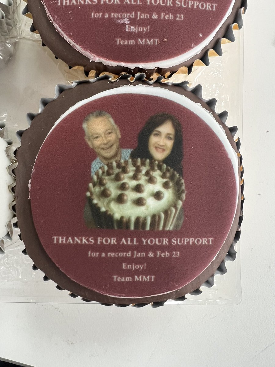 I surprised my staff this week with cake and fizz for their amazing achievements in Jan and Feb. Was somewhat surprised and dead chuffed to come into these little beauties this morning. What a lucky guy I am!!! #teamMMT