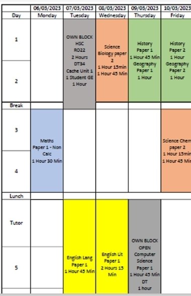 ROP2 WB 6/3/23 Good luck to all year 11 students #makeitcount #ROP2 #gettingreadyforsummerexams