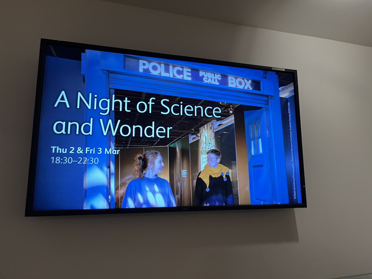 clairenothelen's tweet photo. Some BTS views of our first ‘Night of Science and Wonder’ event last night @NtlMuseumsScot, more to come tonight with Doctor Who aficionado Andrew Beech, amazing sci fi illustrations, dressing up and a planetarium experience from @EdSciFest, and not forgetting the exhibition! https://t.co/em8w7zH0Hv