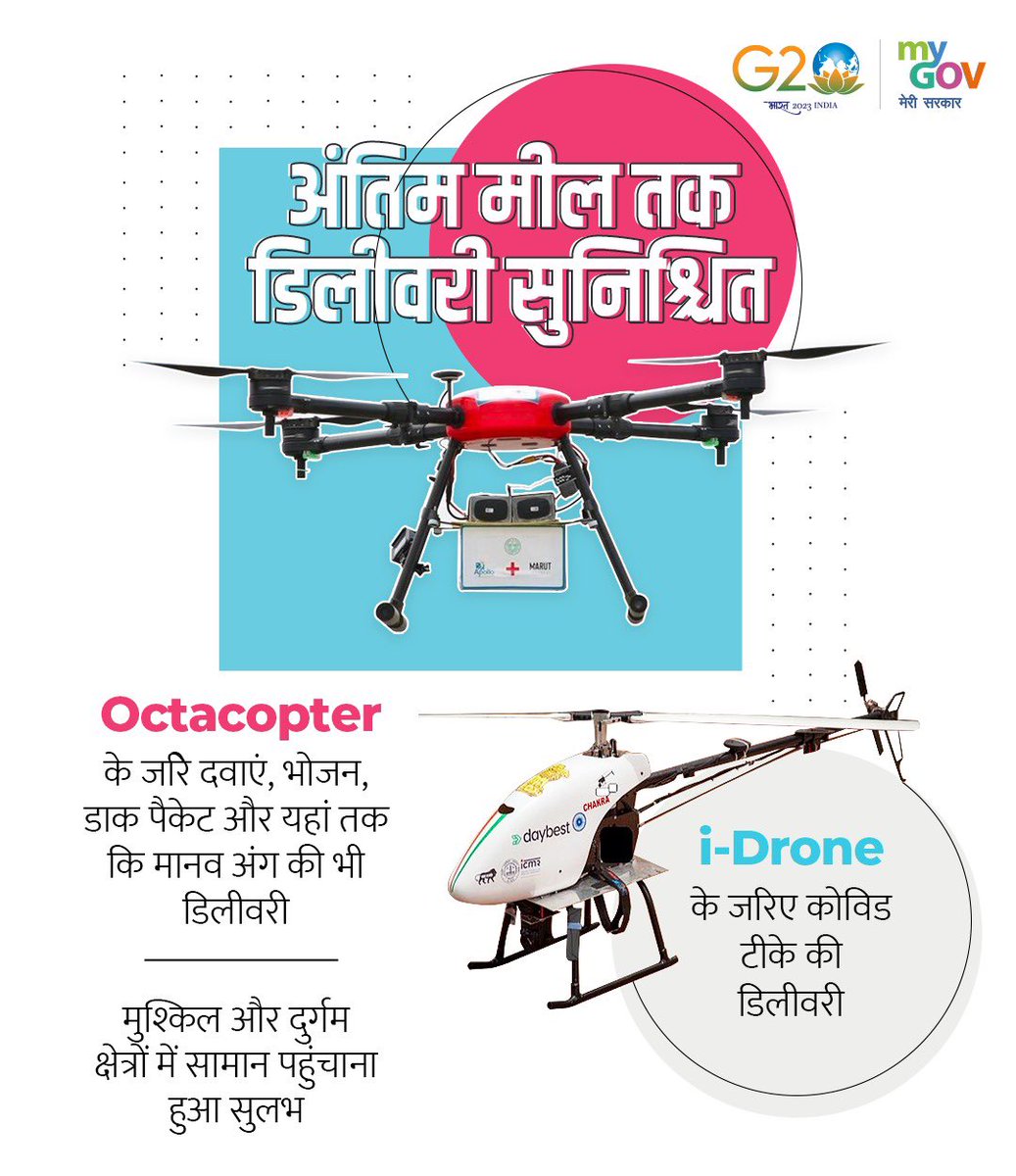 Making India future-ready with #Drones!

Learn how #PLI scheme enabled #NewIndia to revolutionize several sectors using drones and is making India a global #drone hub

#DroneDevelopment #DroneTechnology #DroneGrowth