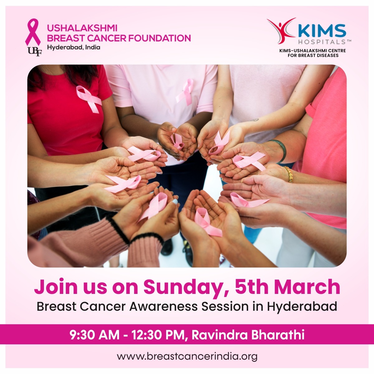 UBF_India's tweet photo. Why does breast cancer occour? Symptoms of Breast Cancer...Can breast cancer be prevented? Can Men get breast cancer? Knowledge is power. Join the movement for an interactive Awareness Programme and learn how you can protect yourself and your loved ones.👉https://t.co/V3BNNjY8OA https://t.co/OnQumRCBLo