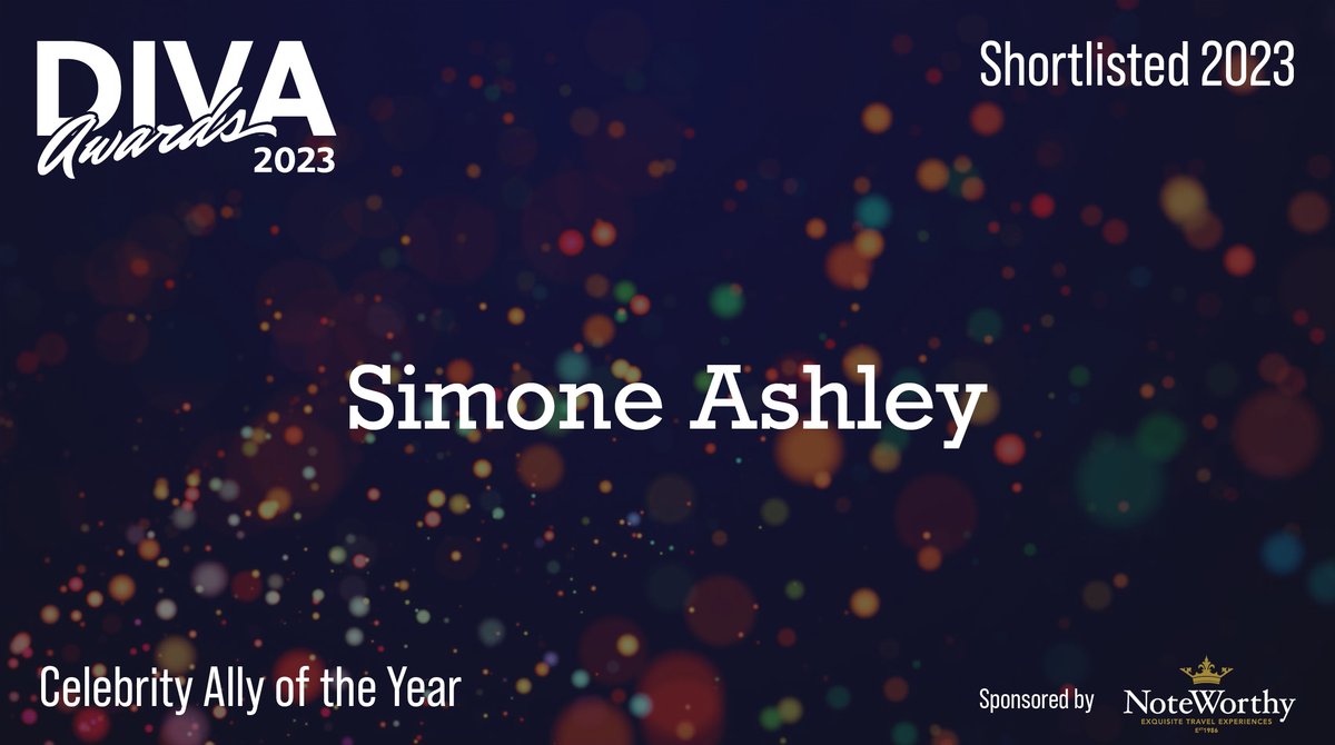 DIVAmagazine's tweet image. #SimoneAshley is up for the #NoteWorthy Celebrity Ally of the Year Award at the #DIVAAwards23! Vote now: divaawards2023.com