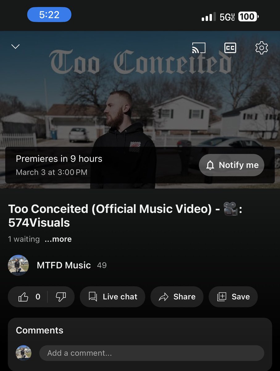 VIDEO DROPS TODAY AT 3PM