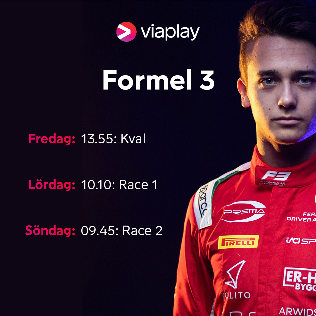 Missa inte: Debut för Dino Beganovic i Formel 3 🇸🇪✅ 📺 Kvalet på Viaplay. 📺 Båda racen på Viaplay och V Sport Motor.