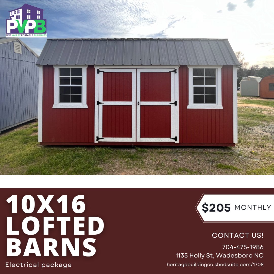 PVPB_Portable's tweet photo. #Spring is in the air and so are our incredible deals on #LoftedBarns! 🌸
 With our monthly RTO starting at 💲205, you can finally have the spacious storage you need to welcome the new season in style.

https://t.co/oaKbYQw4Gc
🌲1135 Holly St, #WadesboroNC
☎️ 704-475-1986 https://t.co/izRqubT8Hf