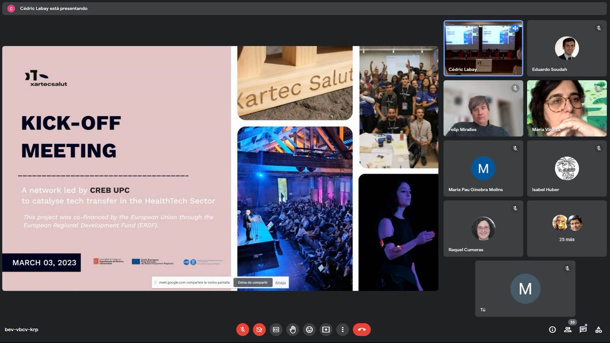 ViCOROB's tweet photo. Participant al #KickoffMeeting de la xarxa @XartecSalut. Estem molt contents de formar part d’aquesta xarxa referent en el sector #HealthTech i amb ganes de participar activament en totes les accions proposades. https://t.co/pCCp4aqrfD