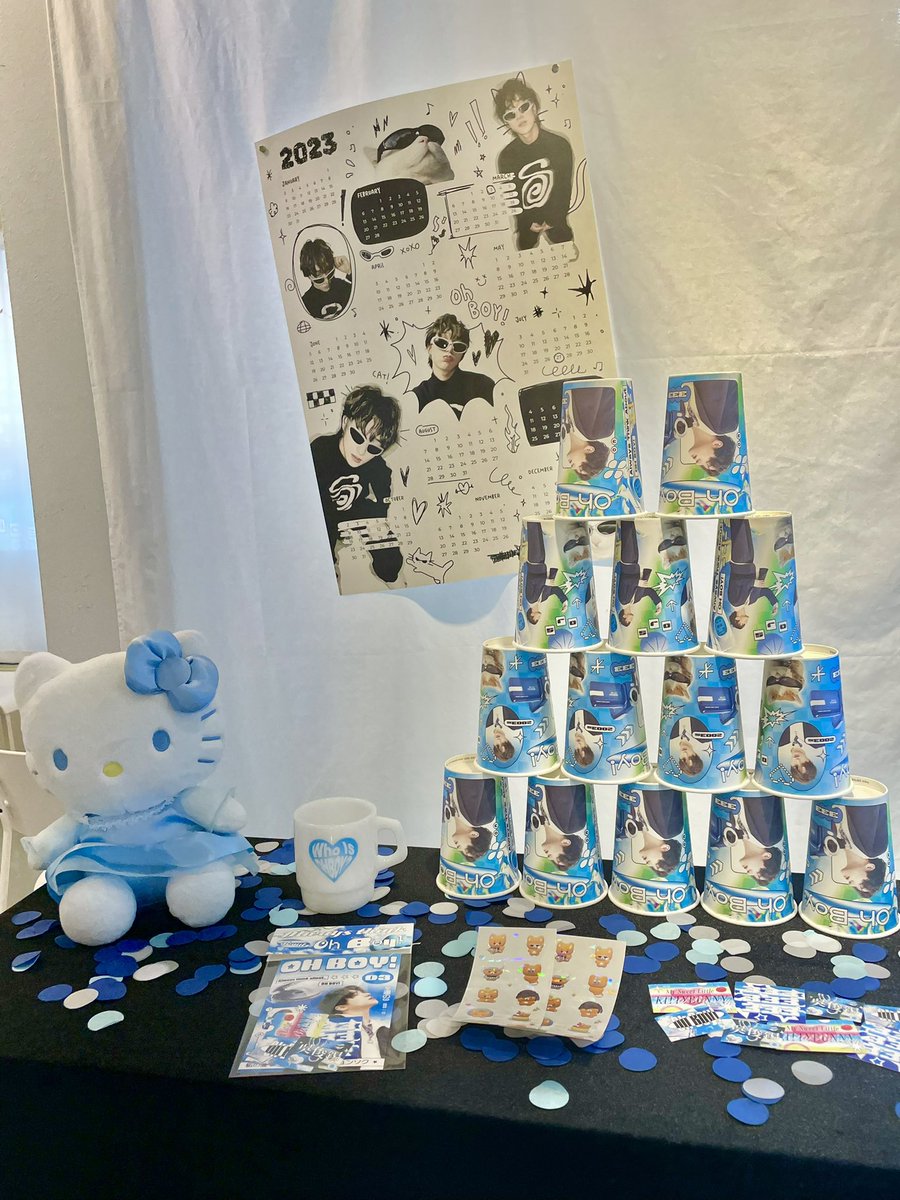 _seokidoki's tweet photo. 📍크리미무드

청량한 분위���와 준석이가 잘 어울렸어요💙
하늘색 키티가 준석이 같고 넘넘 귀여웠던🥹

#Always_Think_About_OHBOY https://t.co/ODcRdojOS8