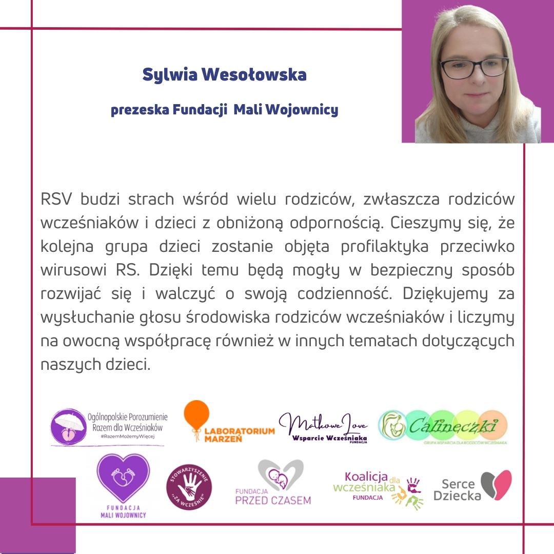 wczesniaka's tweet photo. Co o rozszerzeniu programu #RSV mówią liderzy organizacji działających na rzecz wcześniaków? @MZ_GOV_PL @Milkowski_M @matkowe @RobertLesniak78 #wczesniaki #wcześniak #immunoprofilaktyka #profilaktyka https://t.co/kDhOlHhOYb