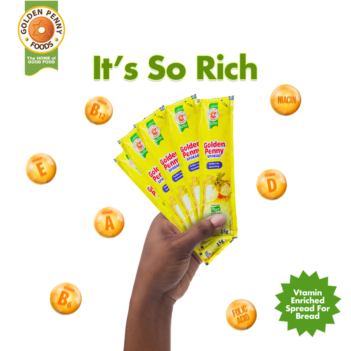 GpennySpreads's tweet image. Spread is enriched with 7 essential Vitamins that will help boost your stamina, your productivity, and even your confidence.

What does the saying, “health is wealth” mean to you?

#spreadit #gpennyspread #goldenpenny #vitamins #healthiswealth