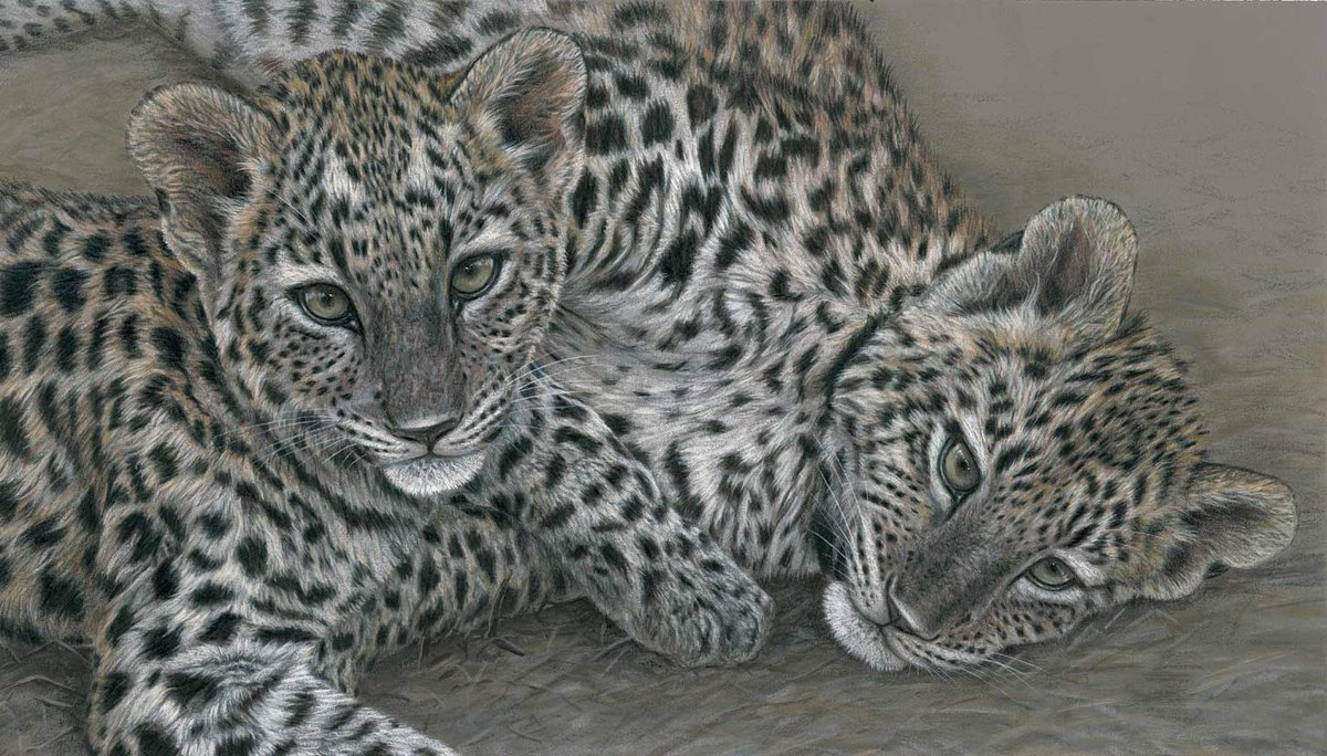 My painting of leopard cubs for #WorldWildlifeDay #WorldWildlifeDay2023 🐆🌍🎨🖌