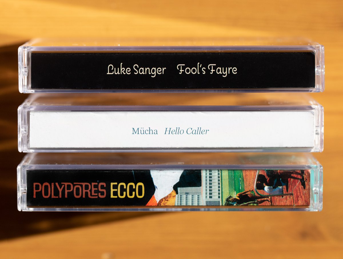 Forthcoming tapes on Frequency Domain: Luke Sanger ‘Fool’s Fayre’ (fd021) out 17th March; Mücha ‘Hello Caller’ (fd022) out 7th April; Polypores ‘ECCO’ (fd023) out 12th May :)