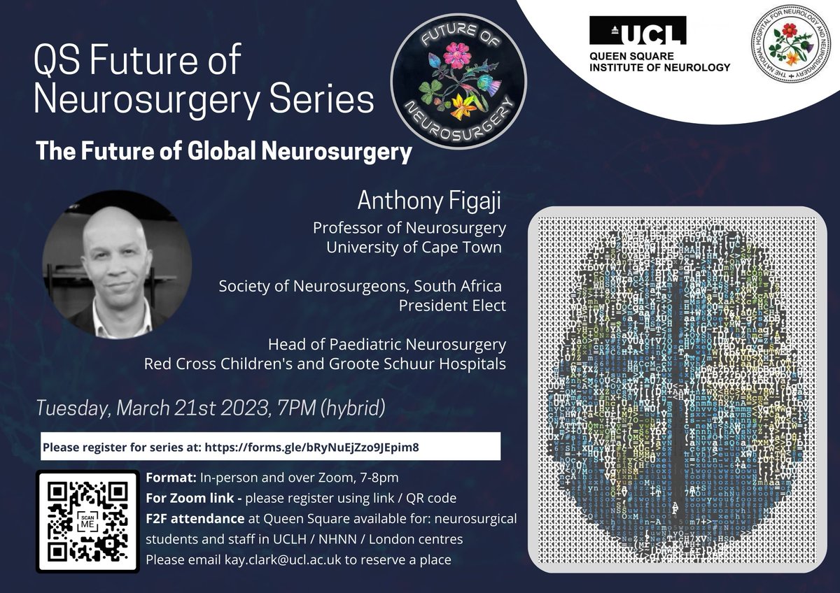 Future of Neurosurgery (@fons_uk) on Twitter photo Excited to share our next FoNS event with Prof. Tony Figaji on 21st March in Queen Square - see info about registering online or in person, in the advert below
<a href="/hani_marcus/">Hani Marcus</a> <a href="/QS_SimCentre/">Queen Square Simulation Centre</a> <a href="/QSNeurosurgery/">Queen Square Neurosurgery</a> <a href="/aswinchari/">Aswin Chari</a> <a href="/anandpandit00/">Anand Pandit</a> <a href="/FigajiTony/">Tony Figaji</a> Excited to share our next FoNS event with Prof. Tony Figaji on 21st March in Queen Square - see info about registering online or in person, in the advert below
<a href="/hani_marcus/">Hani Marcus</a> <a href="/QS_SimCentre/">Queen Square Simulation Centre</a> <a href="/QSNeurosurgery/">Queen Square Neurosurgery</a> <a href="/aswinchari/">Aswin Chari</a> <a href="/anandpandit00/">Anand Pandit</a> <a href="/FigajiTony/">Tony Figaji</a>