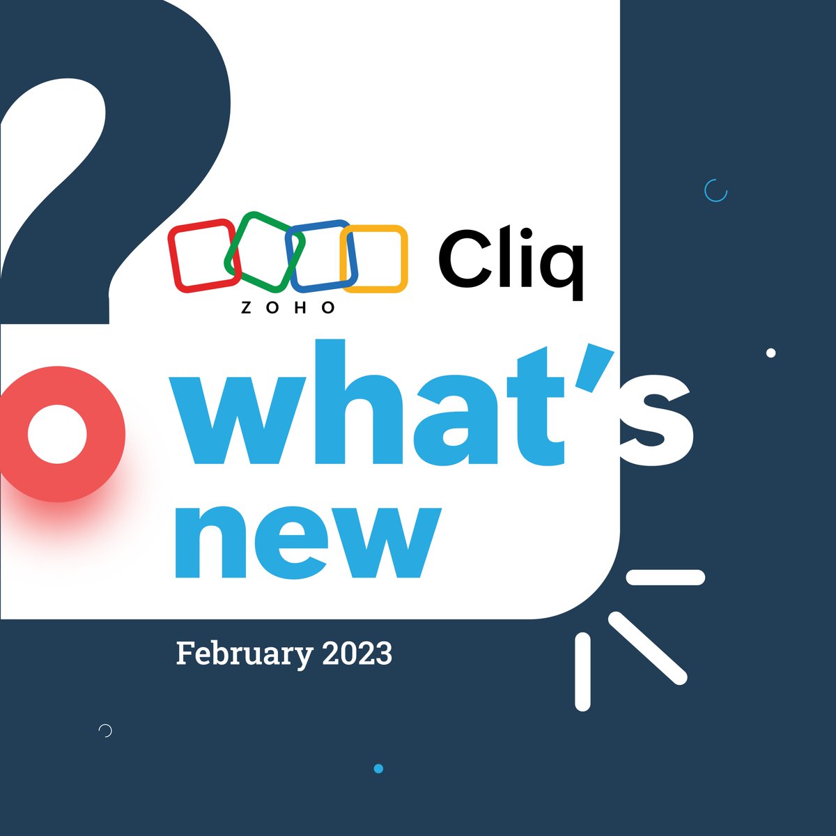 ZohoCliq's tweet image. Here&apos;s what we have released newly for you all in Feb✨
#whatsnew #zohocliq