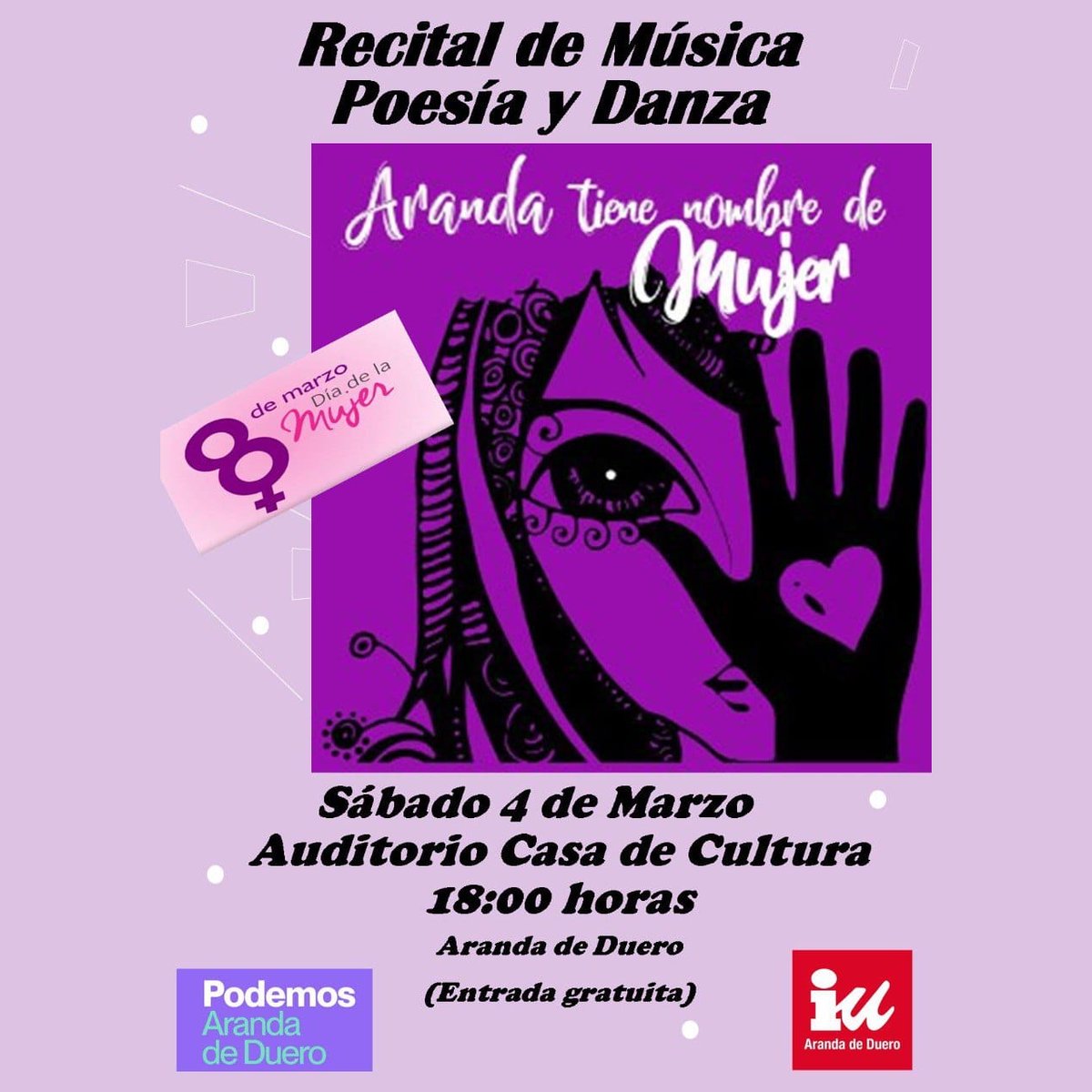 IU_Aranda's tweet photo. 📻 Hoy, a partir de las 12:00h - 12:30h, podréis escuchar en programa de @Radio_Aranda en directo, donde hablaremos del evento de mañana.

#ArandaDeDuero #8M #ArandaTieneNombreDeMujer https://t.co/GTVWMDdHs2