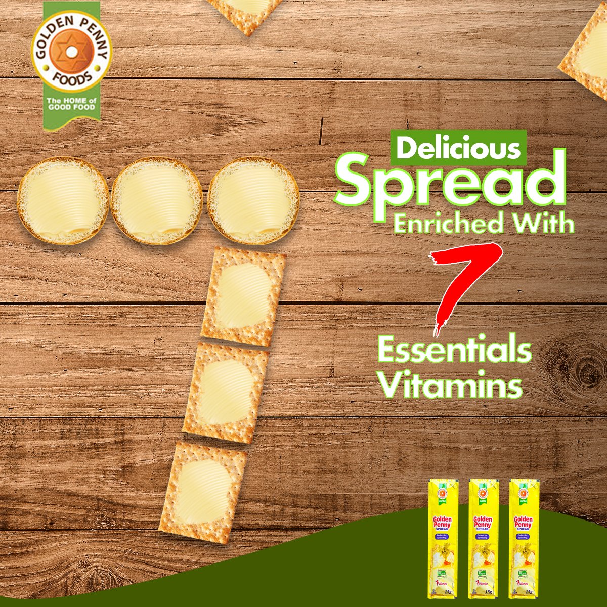 GpennySpreads's tweet image. The person who first said, “7 is a lucky number” must have just enjoyed the goodness of Golden Penny Spread. 

Enriched with 7 essential Vitamins, Golden Penny Spread makes your meals better. 

Do you have a lucky number, what is it and why? 

#spreadit #gpennyspread #goldenpenny