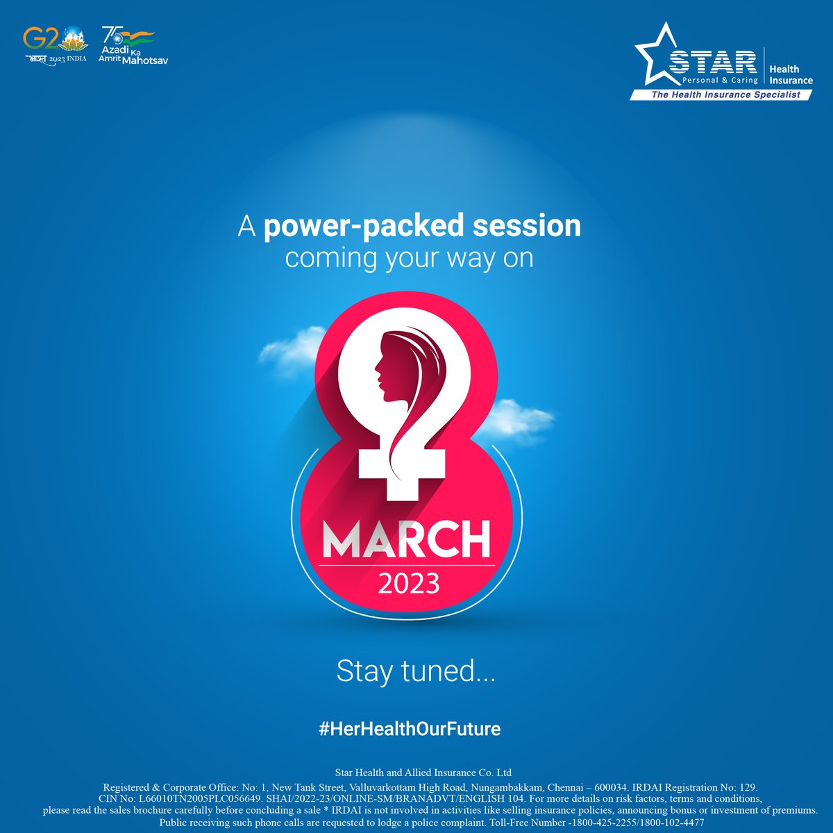 StarHealthIns's tweet photo. What should be part of every society's DNA? Gender equity! This #InternationalWomensDay, #StarHealth Insurance in partnership with @SecurraHealth has something exciting in store for you. #StarHealthInsurance #Securra #SecurraHealth #EmbraceEquity #HerHealthOurFuture #WomensDay https://t.co/f2Y6JnfiBk