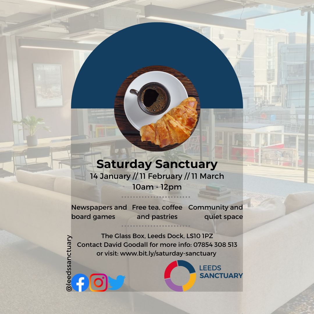 leedssanctuary's tweet photo. It's Saturday Sanctuary in just over a week's time, hope you can pop in for a free coffee and croissant with us!
#loveleeds #leeds #leedslife #thisisleeds #leedscitycentre #universityofleeds #leedsuni #igersleeds #cityvibes #leedsdock #leedsinspired #leedslist #leedsevents https://t.co/5OqRNu24n0